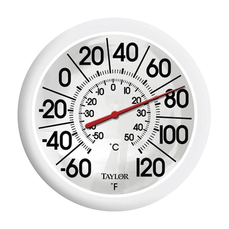 Taylor Taylor Dial Thermometer Plastic White 8.5 in. 5650